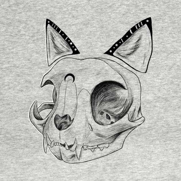 Lunar Cat Skull by Arumata